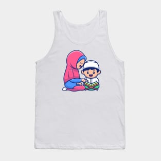 Moslem women and boy reading Tank Top